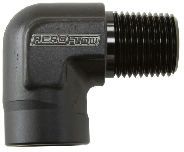 90 Deg Female - Male Elbow 1/8 NPT Black