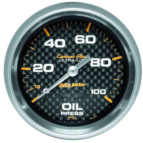 CARBON FIBER 2-5/8″ OIL PRESS 0-100PSI, MECHANICAL, 10FT