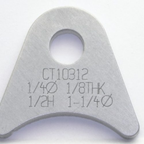 FLAT TABS, 1/4″ HOLE, QTY 4   1/2″ HT, 1-1/4″ TUBE RADIUS