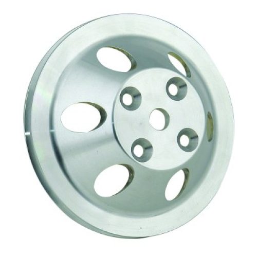 SINGLE GROOVE LONG W/PUMP     PULLEY S/B CHEV BILLET STYLE