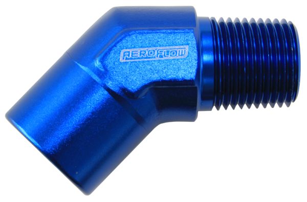 45 Deg Female - Male Elbow 1/4 NPT