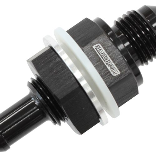 -6AN BULKHEAD FITTING WITH 3/8BARB FOR PUSH ON HOSE
