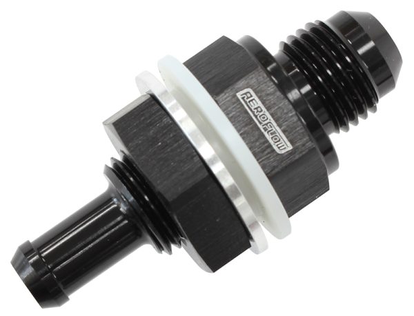 -6AN BULKHEAD FITTING WITH 3/8BARB FOR PUSH ON HOSE
