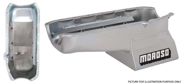 MOROSO SBC OIL PAN, 1986-ON   7 QUART / 6.6L, RH DIPSTICK