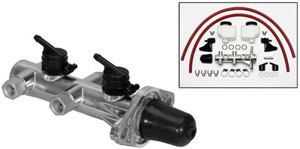 COMPACT TANDEM REMOTE MASTER  CYLINDER, 15/16" BORE POLISHED