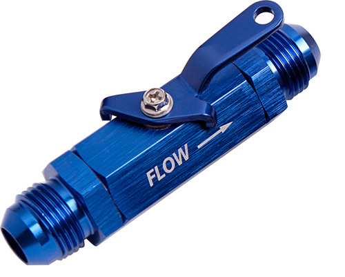 SHUT OFF VALVE -16AN BLUE- BILLET BODY WITH -16ORB PORTS - Image 2