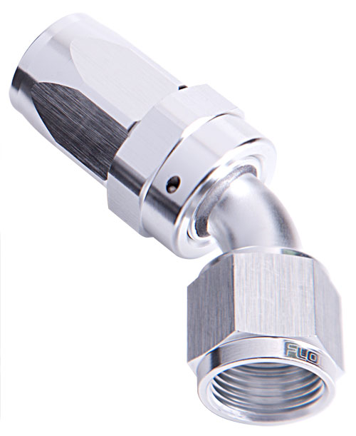-10AN TAPER SERIES 45 DEGREE HOSE END SILVER - Image 2