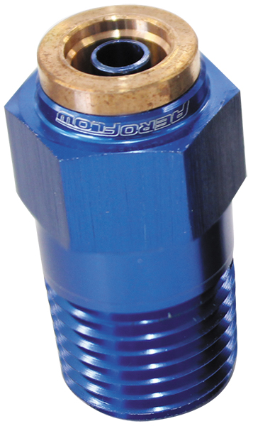 1/8" NPT STRAIGHT TO 3/16" 120SERIES NYLON BLUE FITTING - Image 2
