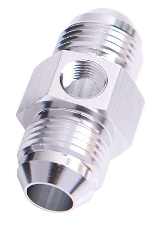 STRAIGHT MALE - MALE -6AN SILVER WITH 1/8" NPT PORT - Image 2