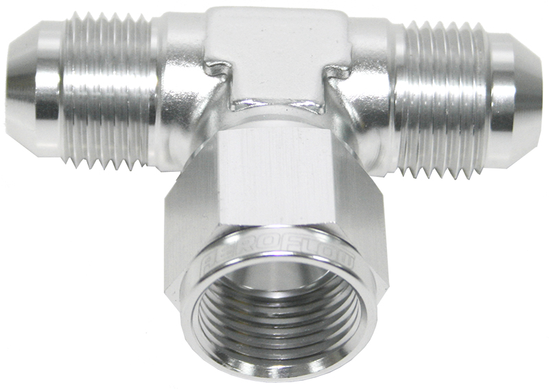 AN TEE -16AN FEMALE NUT SILVER SWIVEL NUT ON SIDE - Image 2