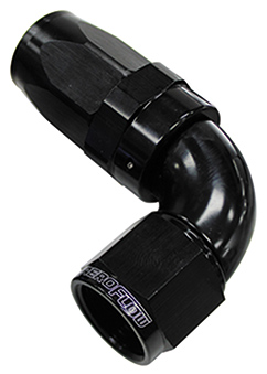 90 DEG HOSE END -12AN BLACK FULL FLOW TAPER STYLE - Image 2