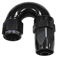 180 DEG HOSE END -06AN BLACK FULL FLOW TAPER STYLE - Image 2