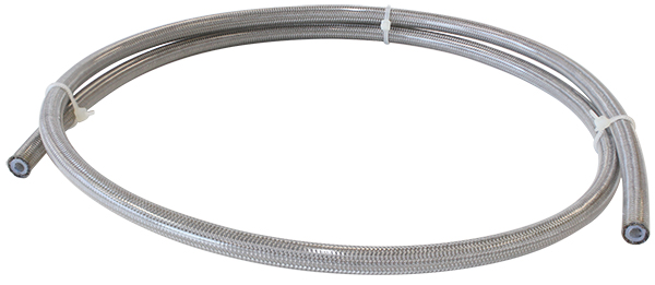 SS TEFLON BRAIDED HOSE -3AN CC15M SILVER 3.5mm ID 6.3mm OD - Image 2