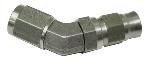 SS 45 DEG HOSE END -4AN STEEL FULL SWIVEL SUIT TEFLON - Image 2