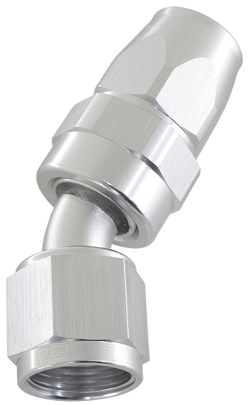 ALLOY 30 DEG HOSE END -8AN SILVER SWIVEL NUT SUIT TEFLON - Image 2