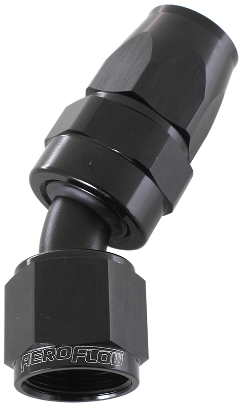 ALLOY 30 DEG HOSE END -10AN BLACK SWIVEL NUT SUIT TEFLON - Image 2