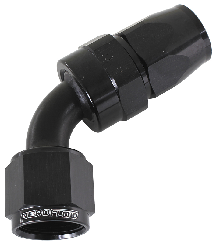 ALLOY 60 DEG HOSE END -4AN BLACK SWIVEL NUT SUIT TEFLON - Image 2