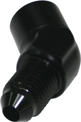 45 Deg Female 1/8 NPT to -3 Black - Image 2
