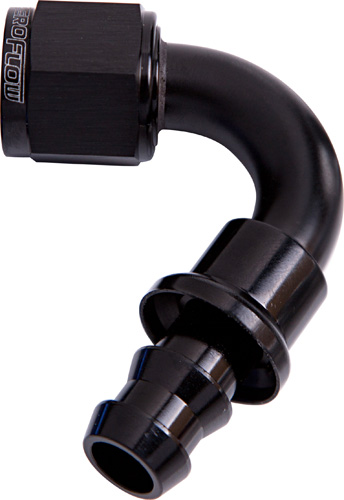 120 DEG PUSH LOCK END -4AN BLACK NO CLAMP REQUIRED - Image 2