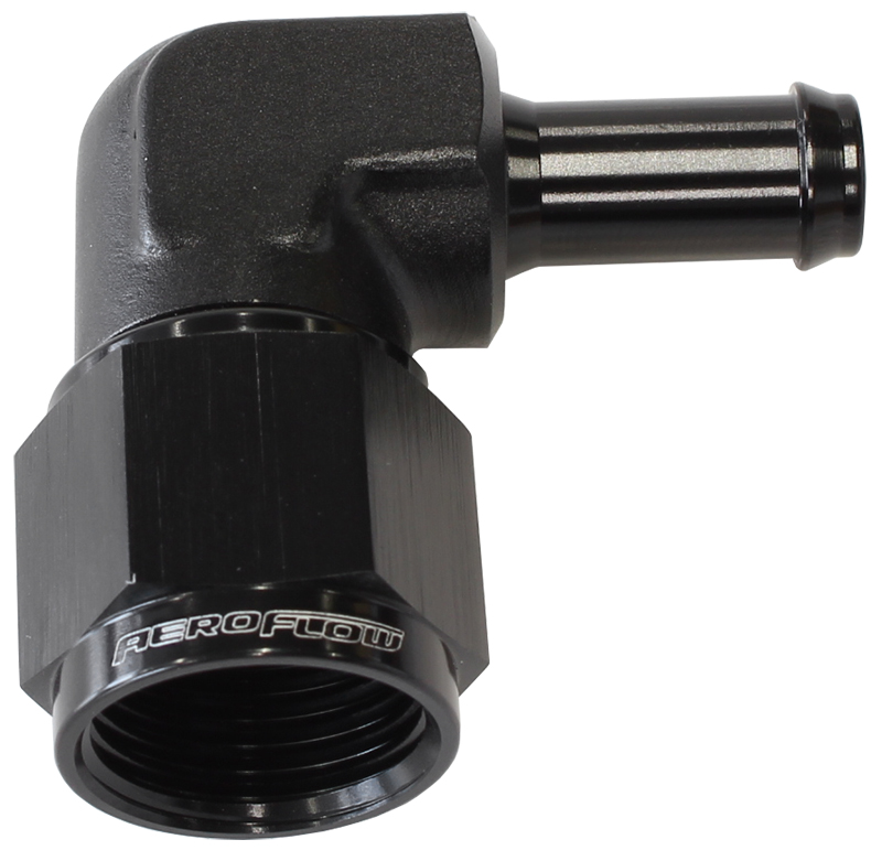 FEMALE -6AN 90DEG TO 3/8" BARBBLACK SWIVEL NUT - Image 2