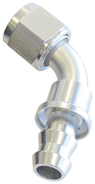 60 DEG PUSH LOCK END -8AN SILVER NO CLAMP REQUIRED<15PSI - Image 2
