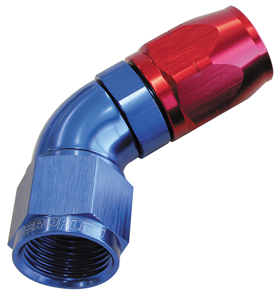 ALLOY 60 DEG HOSE END -6AN BLUE CUTTER STYLE FULL FLOW - Image 2