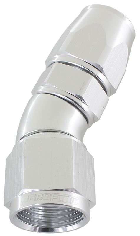 30 DEG -6AN FULL FLOW TEFLON HOSE END SILVER 1 PIECE FULLFL - Image 2