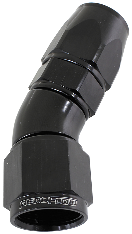 30 DEG -8AN FULL FLOW TEFLON HOSE END BLACK 1 PIECE FULLFLO - Image 2