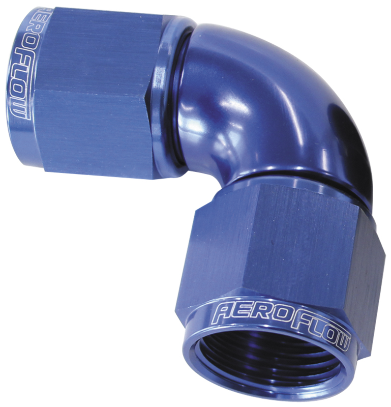 -16AN 90 DEG SWIVEL COUPLER BLUE BILLET FULL FLOW 1 PIECE - Image 2