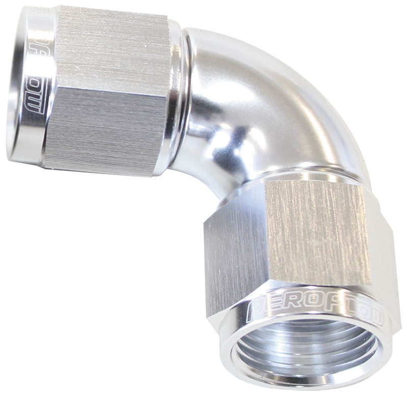 -16AN 90 DEG SWIVEL COUPLER SILVER BILLET FULL FLOW 1 PIEC - Image 2