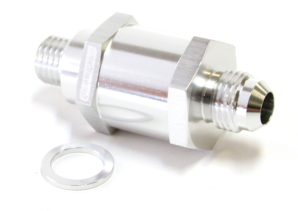 M12 X 1.5MM X -8AN CHECKVALVE SILVER MALE TO MALE BOSCH PUMP - Image 2