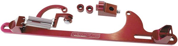 BILLET THROTTLE CABLE BRACKET RED SUITS 4150 STYLE - Image 2