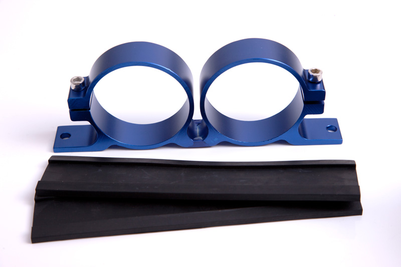 BILLET FUEL PUMP BRACKET BOSCHBLUE DUAL SUITS ALL BOSCH - Image 2