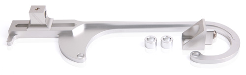 BILLET THROTTLE CABLE BRACKET SILVER SUITS 4150 STYLE CARBS - Image 2