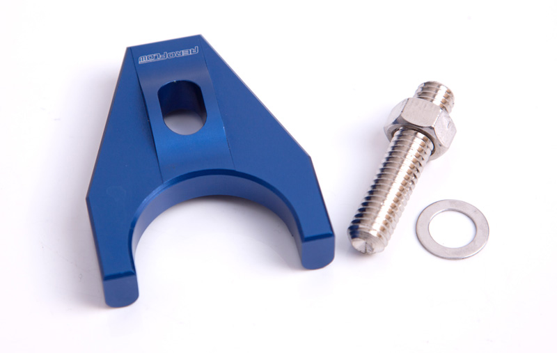 BILLET DISTRIBUTOR HOLD DOWN BLUE BRACKET SUITS ALL CHEV - Image 2