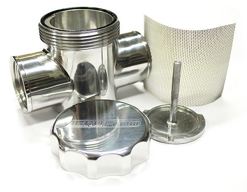 POLISHED RADIATOR FILTER POLISHED FIT TO RADIATOR HOSE - Image 2