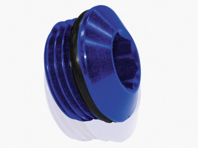 ORB SLIMLINE PORT PLUG -10AN BLUE FINISH - Image 2
