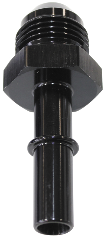 EFI FUEL FITTING -6 PUSH IN TO 3/8 MALE HARD TUBE Black - Image 2