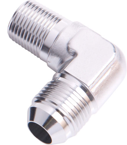 MALE 90 DEG 3/4" NPT TO -10AN SILVER MALE NPT TO AN 90 DEG - Image 2