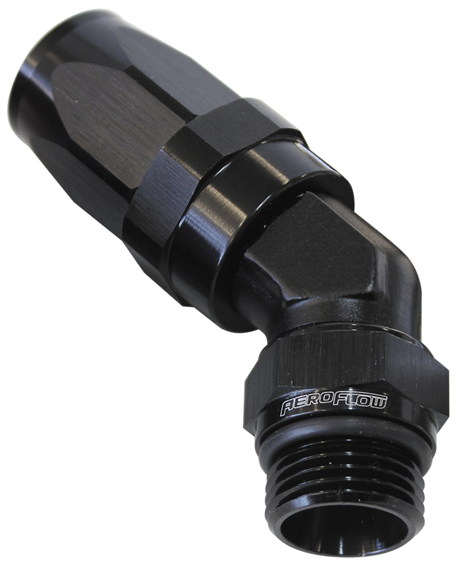 45 Deg -6 Hose to Male -4 Thread Black - Image 2