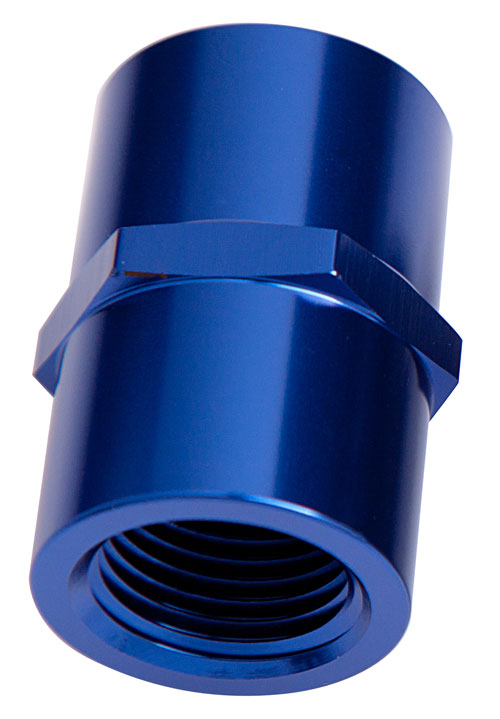 FEMALE COUPLER 1/4" NPT BLUE FEMALE TO FEMALE - Image 2