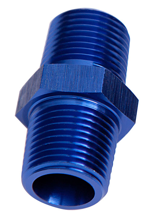 MALE COUPLER 3/8" NPT BLUE MALE TO MALE - Image 2