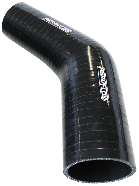 Silicone Hose Reducer 45 Deg; Black I.D 2.25-2.00" 57-51mm, - Image 2