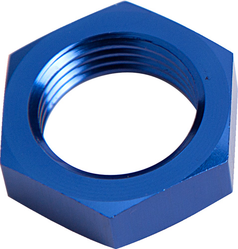 BULKHEAD NUT -3AN BLUE SINGLE NUT - Image 2