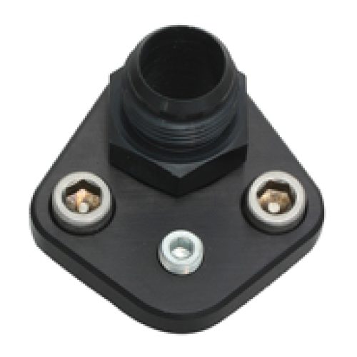 FUEL PUMP PLATE WITH FITTINGS BBC SBF CHRYS, -12AN, 1/8″ NPT
