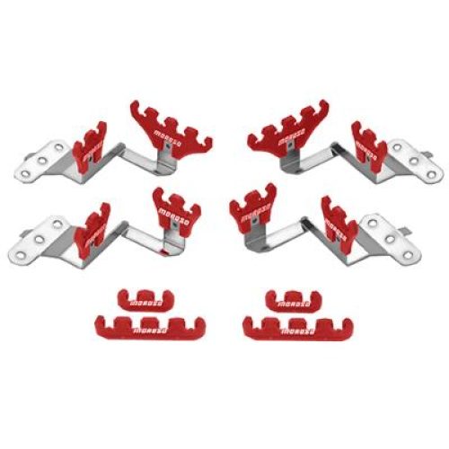 SPARK PLUG LEAD HOLDER LATE SBSTEEL BRACKET RED  7-9MM LEADS