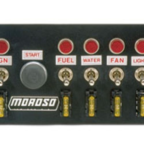 DRAG RACE SWITCH PANEL START  BUTTON & 5 ON/OFF 4″X7.75″