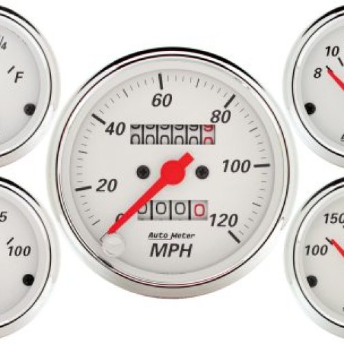 ARCTIC WHITE 5 PC. KIT BOX W/M4 GAUGES & SPEEDO