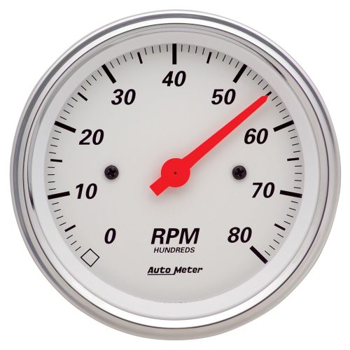 ARCTIC WHITE 3-3/8″ TACHOMETER8,000 RPM, IN-DASH