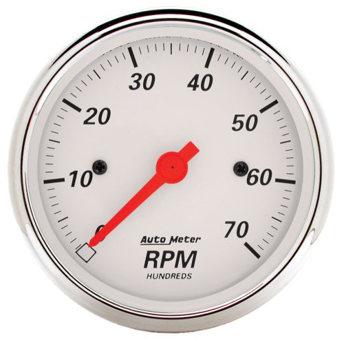 ARCTIC WHITE 3-1/8 TACHOMETER 7,000RPM, IN-DASH